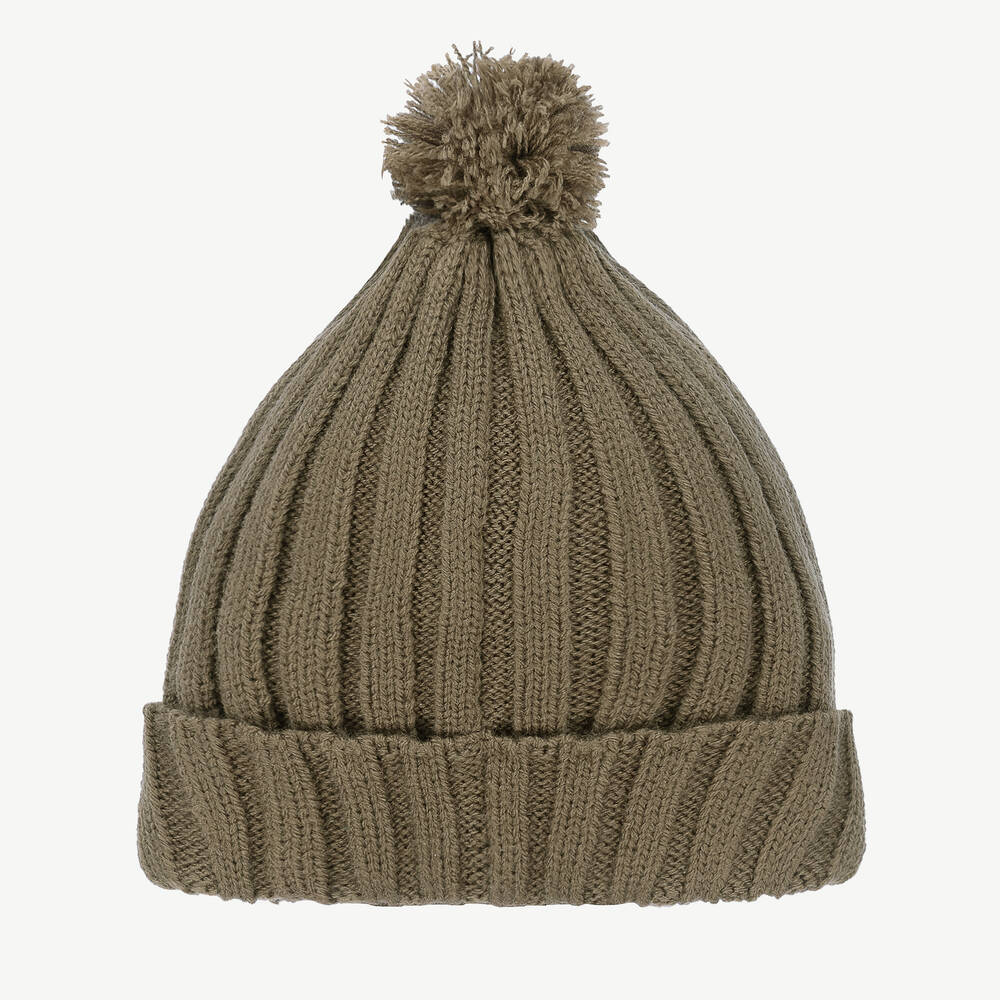 فوكيه-قبعة بوم-بوم أكريليك محبوك لون بني | Childrensalon Outlet