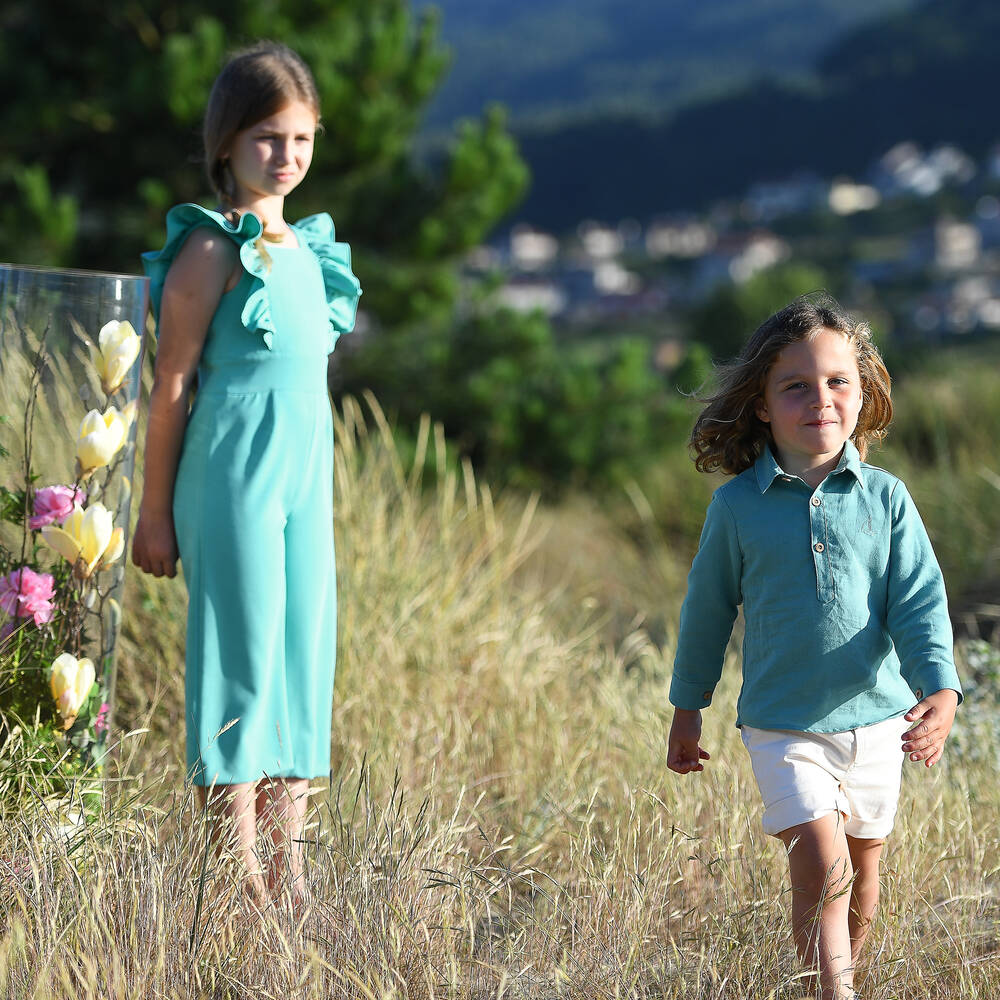 Foque-Бирюзовый комбинезон для девочек | Childrensalon Outlet