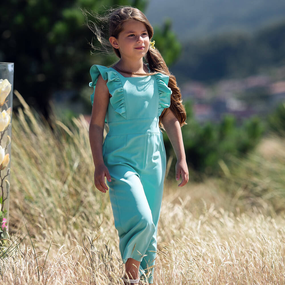 Foque-Бирюзовый комбинезон для девочек | Childrensalon Outlet