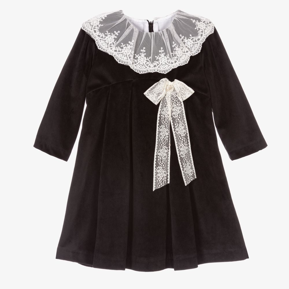 Foque - Schwarzes Samtkleid (M)  | Childrensalon