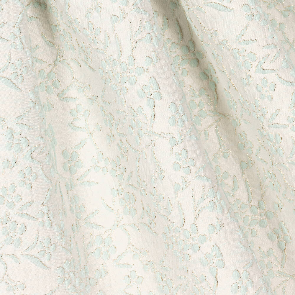 Foque-فستان جاكارد لون أزرق فاتح بطبعة ورود | Childrensalon Outlet