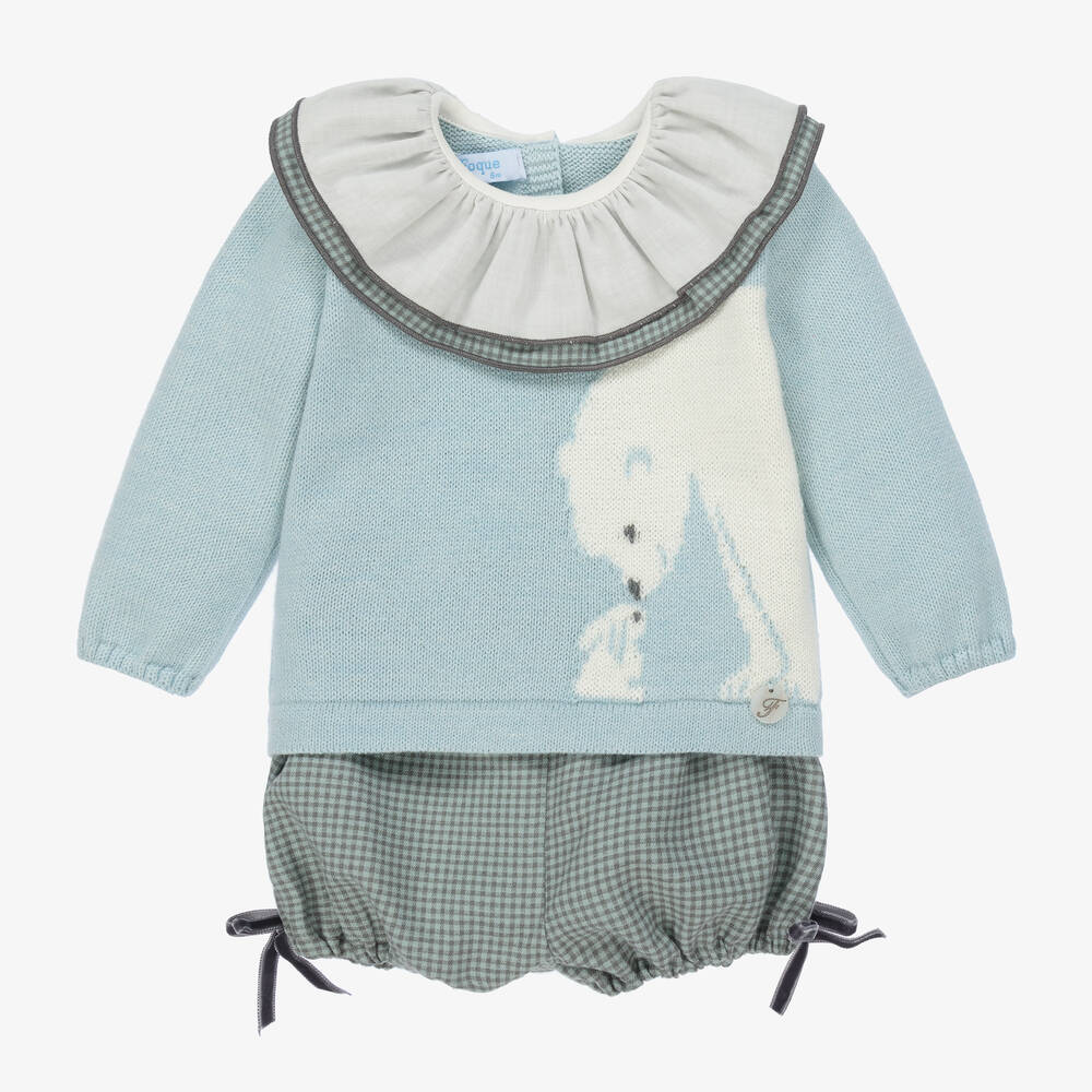 Foque - Shorts-Set in Blau und Grün (M) | Childrensalon