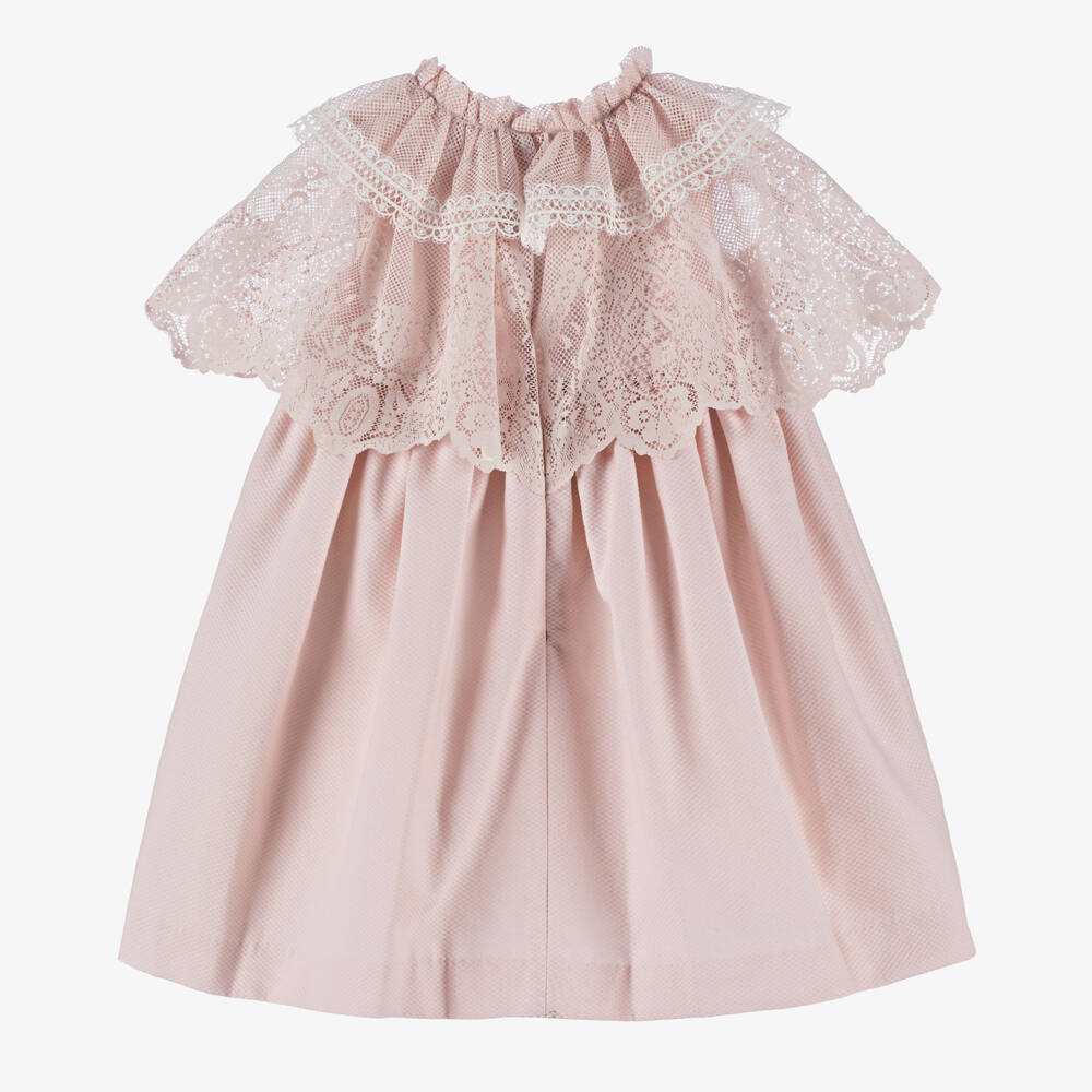 Foque-Girls Blush Lace Adorned Dress | Childrensalon Outlet