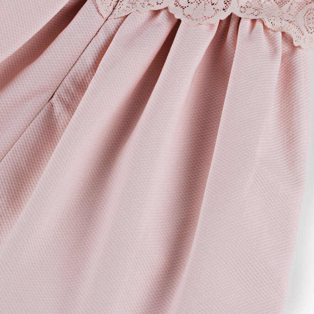 Foque-Girls Blush Lace Adorned Dress | Childrensalon Outlet