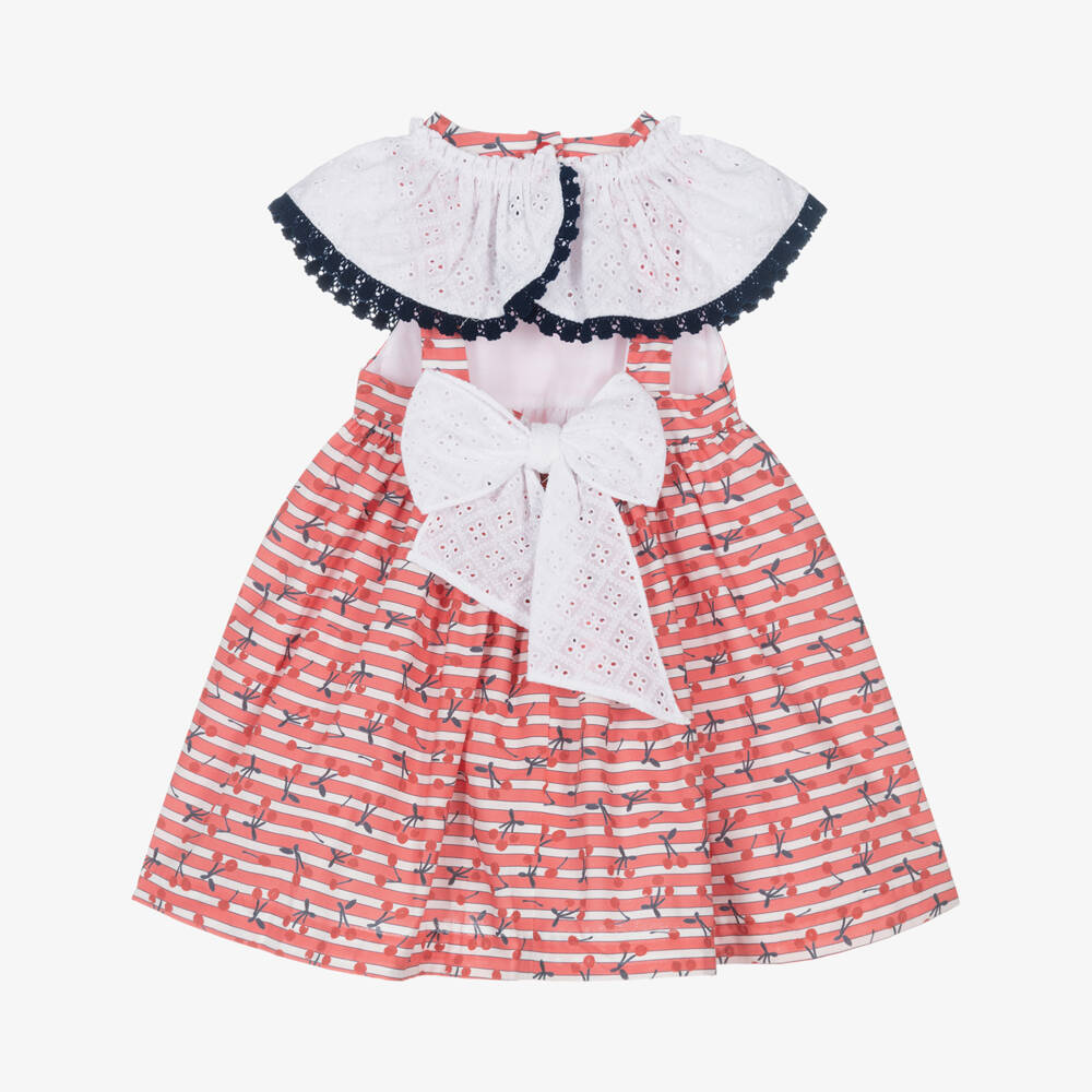 Foque-Girls Cherry Patterned Cotton Sundress | Childrensalon Outlet