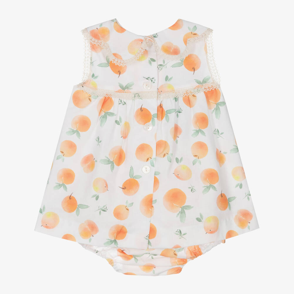 Foque-Платье из хлопка с персиковыми цветами для девочек | Childrensalon Outlet