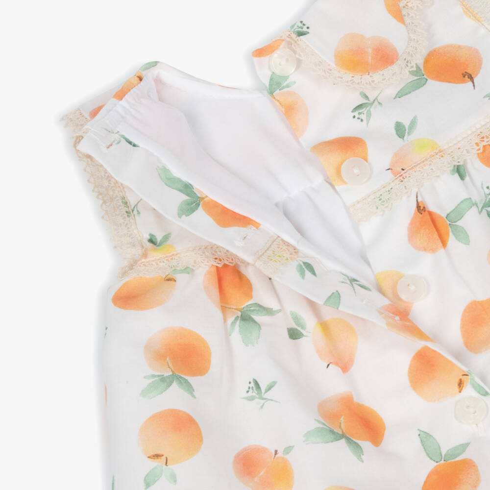 Foque-Платье из хлопка с персиковыми цветами для девочек | Childrensalon Outlet