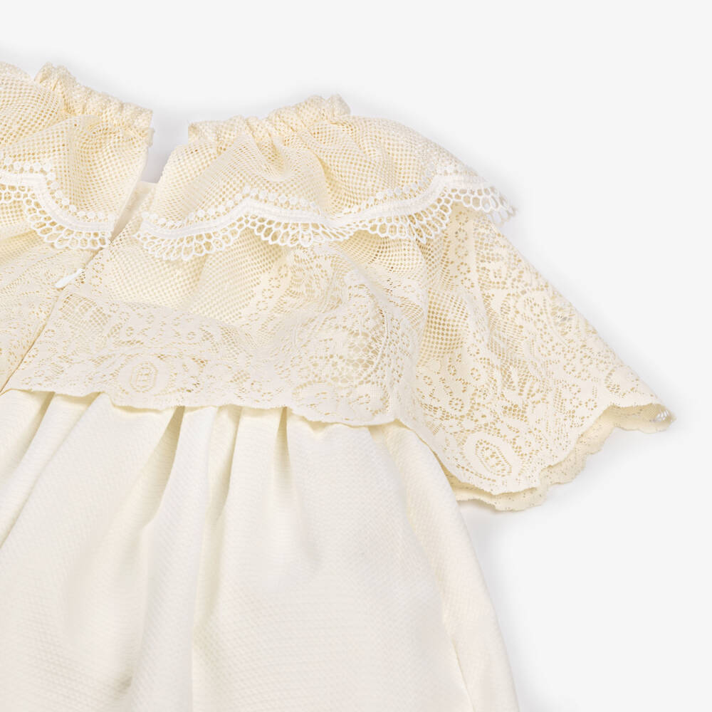 Foque-Girls Elegant Ivory Cape Gown | Childrensalon Outlet