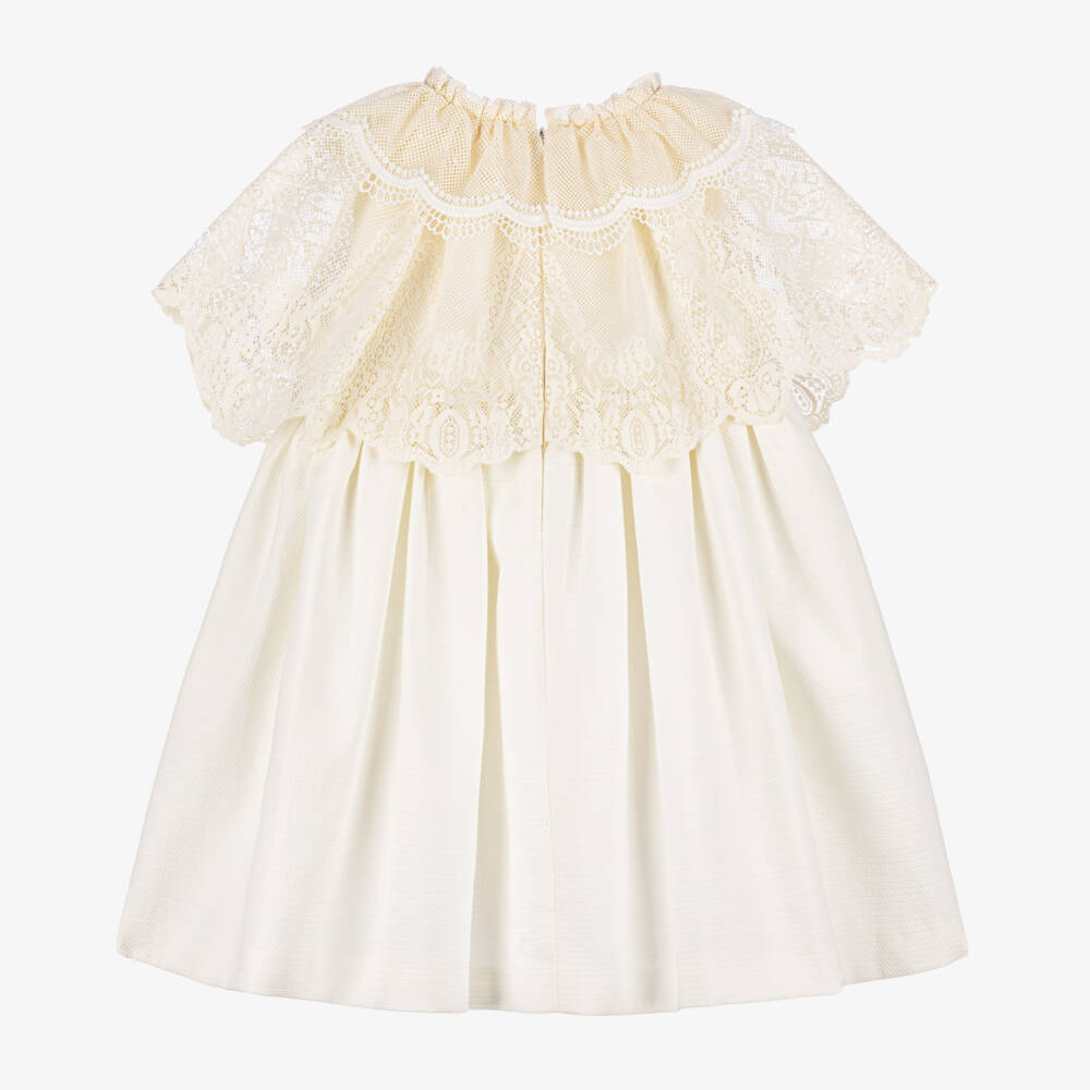 Foque-Girls Elegant Ivory Cape Gown | Childrensalon Outlet