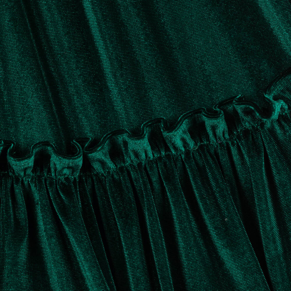 Foque-Girls Emerald Velvet Dress | Childrensalon Outlet