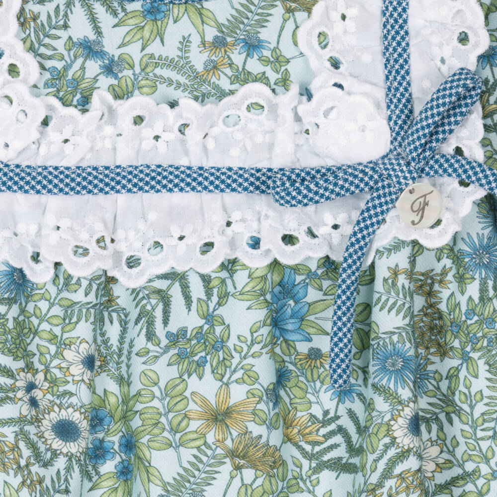 Foque-Girls Floral Cotton Dress with Bloomers | Childrensalon Outlet