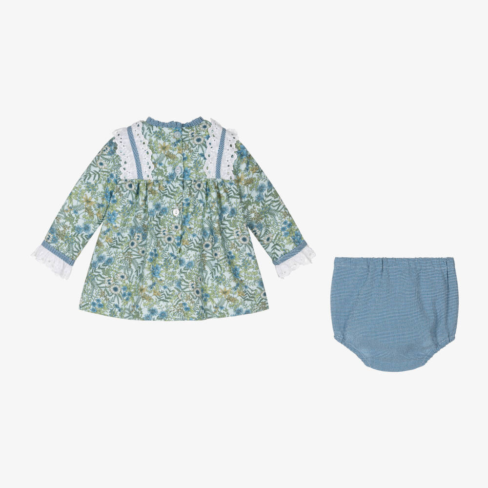 Foque-Girls Floral Cotton Dress with Bloomers | Childrensalon Outlet