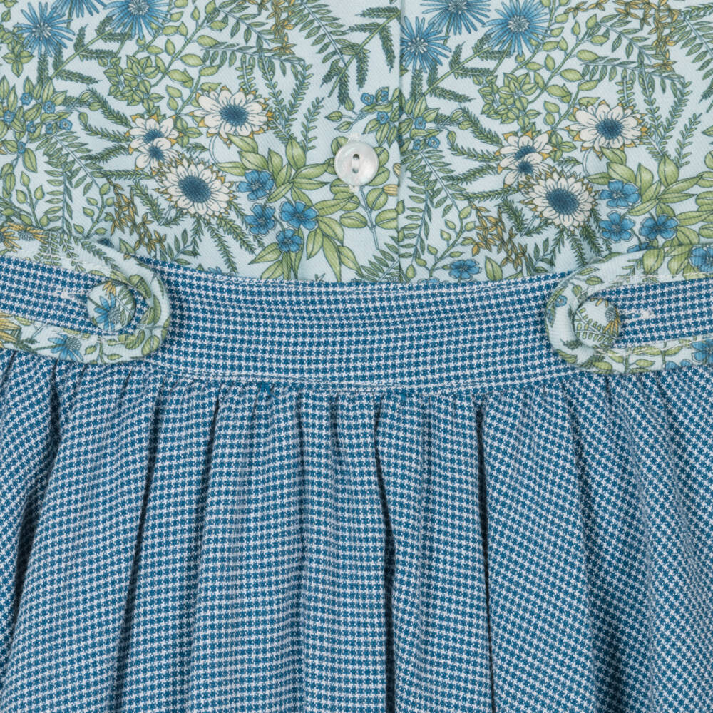 Foque-Girls Floral Gingham Skirt Ensemble | Childrensalon Outlet