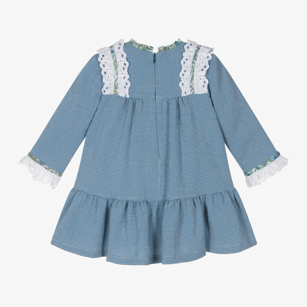 Foque-فستان جينغهام فيسكوز لون أزرق | Childrensalon Outlet