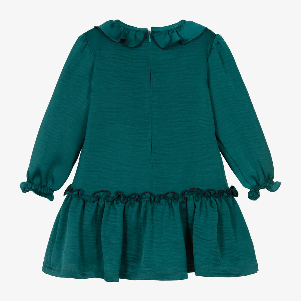 فوكيه-فستان ساتان لون أخضر | Childrensalon Outlet