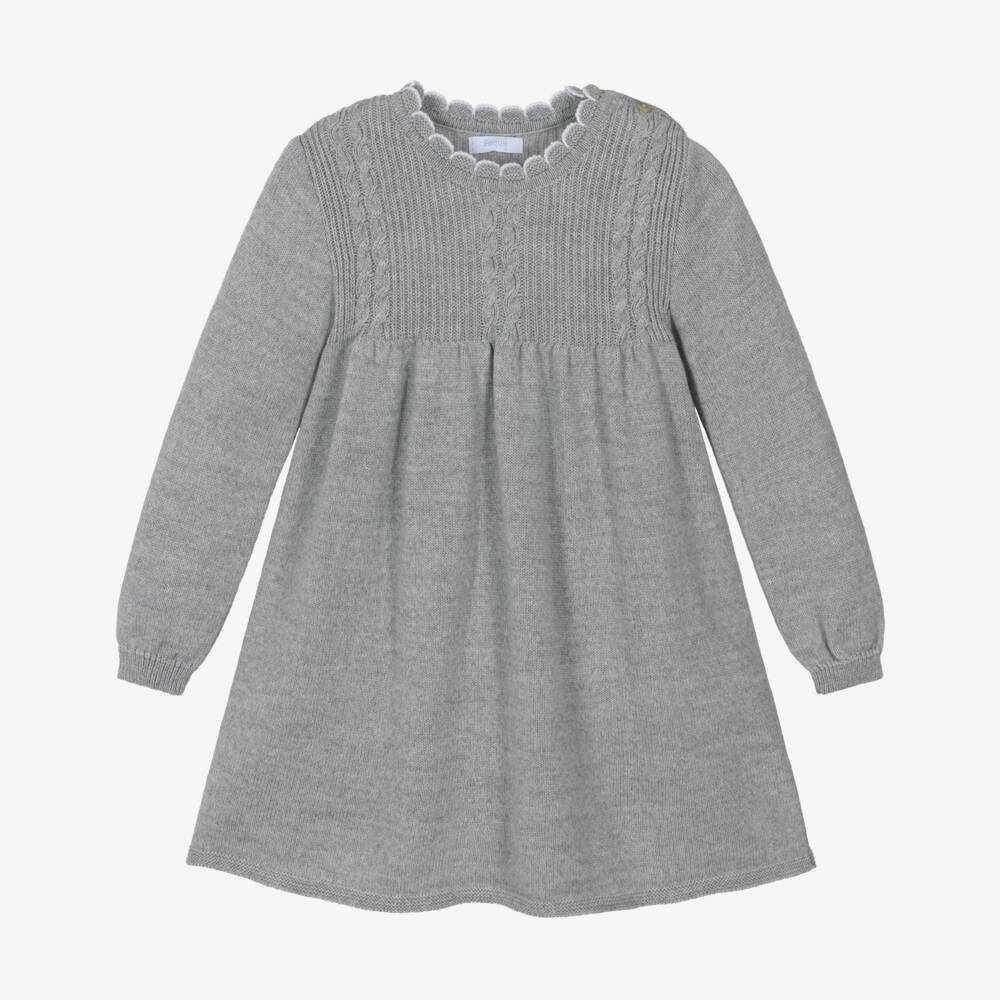 Foque-فستان صوفي رمادي للبنات | Childrensalon Outlet