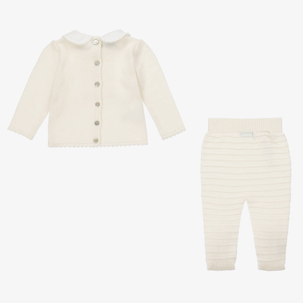 Foque-Girls Ivory Knit Outfit Set | Childrensalon Outlet