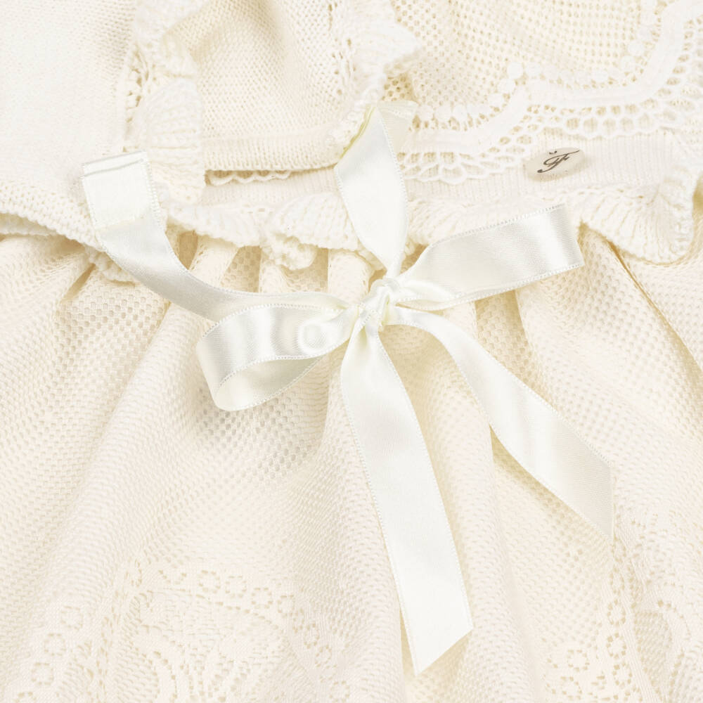 Foque-Girls' Ivory Lace Dress Ensemble | Childrensalon Outlet