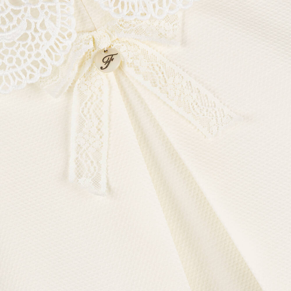 Foque-Girls Ivory Lace Dress Ensemble | Childrensalon Outlet
