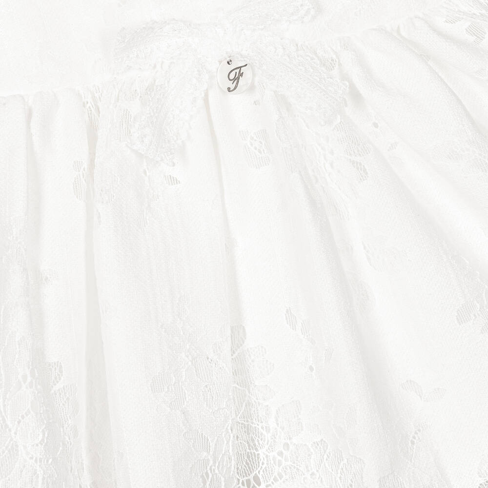 Foque-طقم فستان أطفال بناتي قطن دانتيل لون عاجي | Childrensalon Outlet