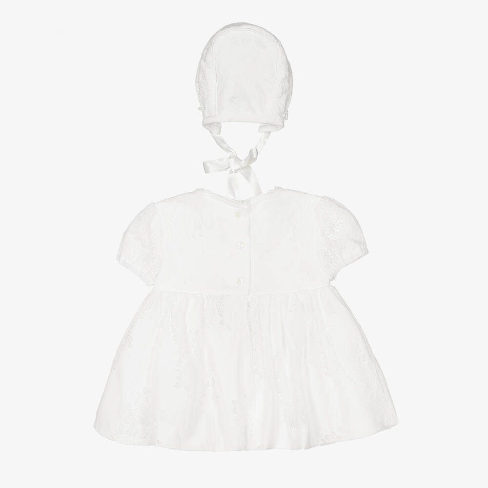 Foque-طقم فستان أطفال بناتي قطن دانتيل لون عاجي | Childrensalon Outlet