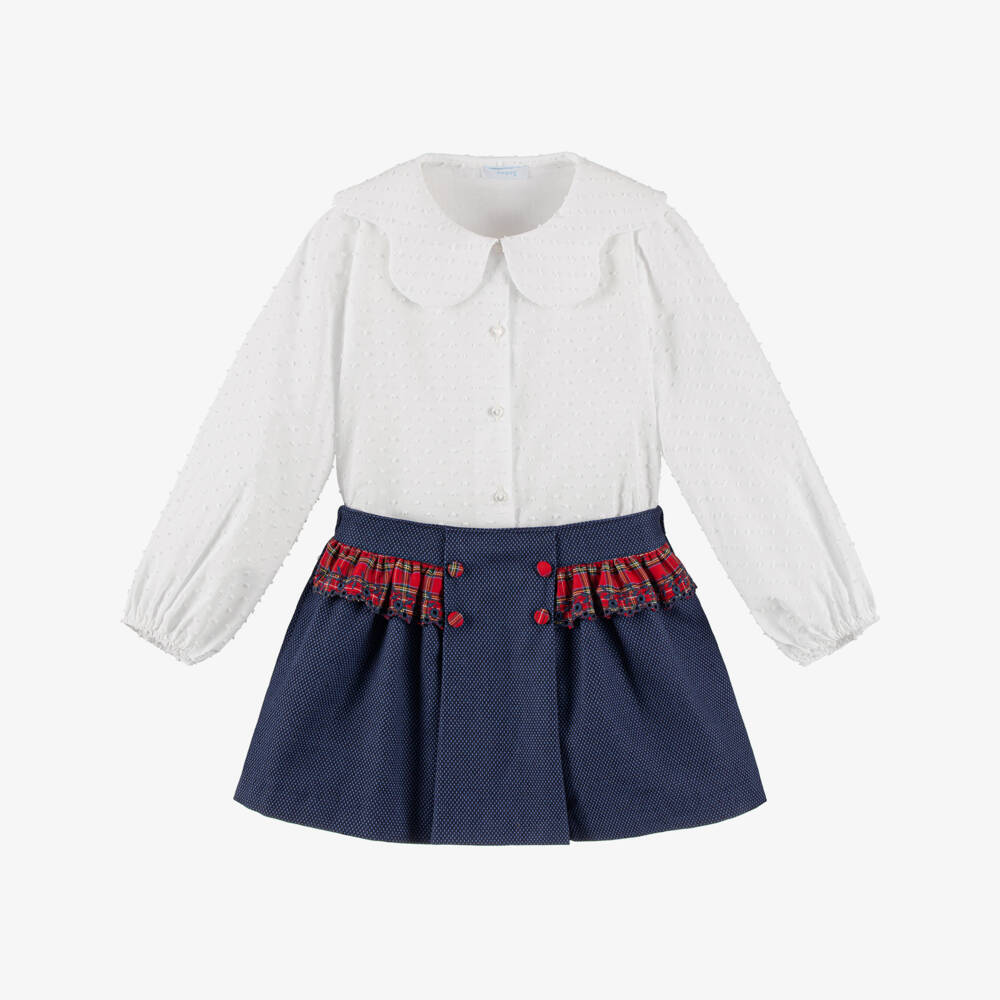 Foque-Комплект юбка синий и белый для девочек | Childrensalon Outlet