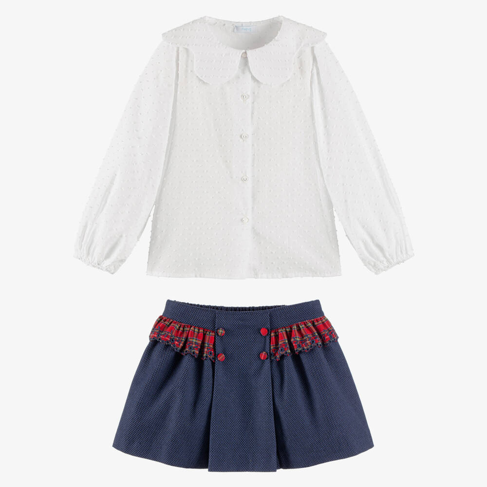 Foque-Комплект юбка синий и белый для девочек | Childrensalon Outlet