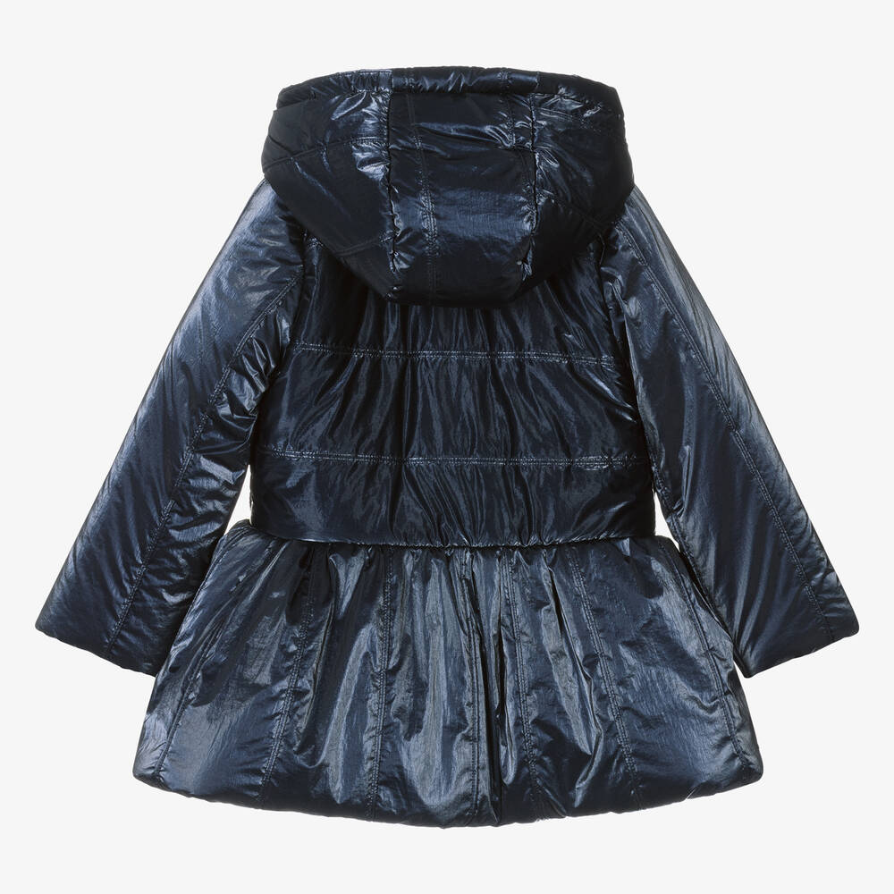 فوكيه-معطف بافر هودي لون كحلي للبنات | Childrensalon Outlet