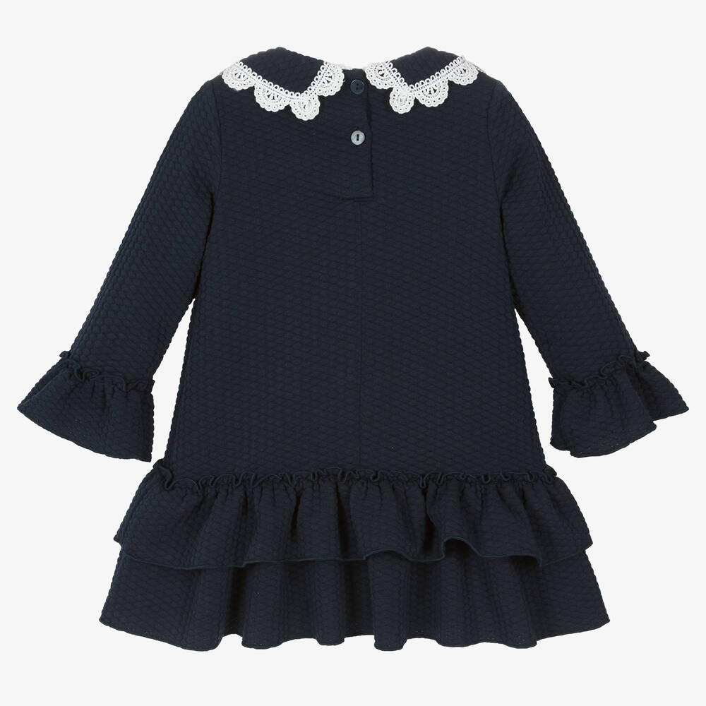 Foque-Синее платье из джерси с оборками | Childrensalon Outlet