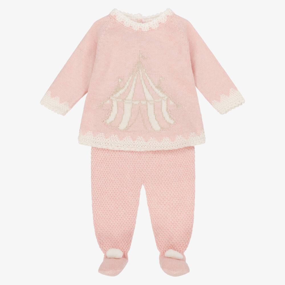 Foque-طقم بيجاما ناعمة باللون الوردي للبنات | Childrensalon Outlet