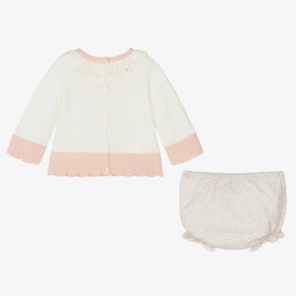 Foque-Кремово-розовый топ и шорты с вишенками | Childrensalon Outlet