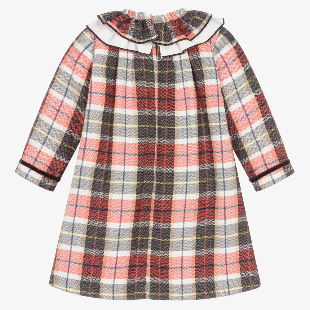 Foque-فستان مزيج قطن كاروهات لون أحمر | Childrensalon Outlet