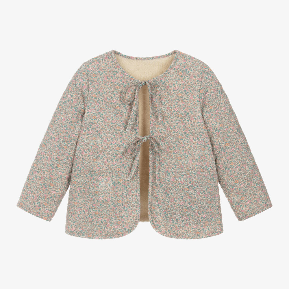 Foque-جاكيت بورغ بوجهين لون بيج للبنات | Childrensalon Outlet