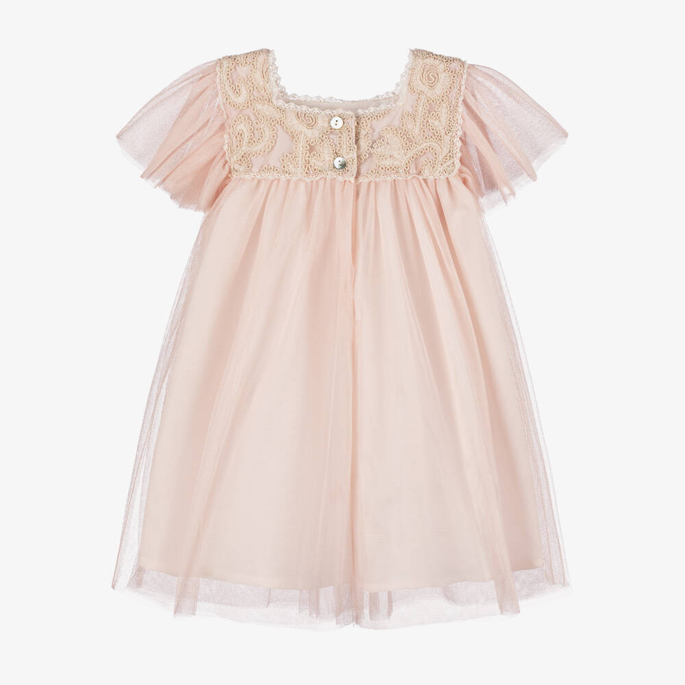 Foque-فستان تول دانتيل وردي للبنات | Childrensalon Outlet