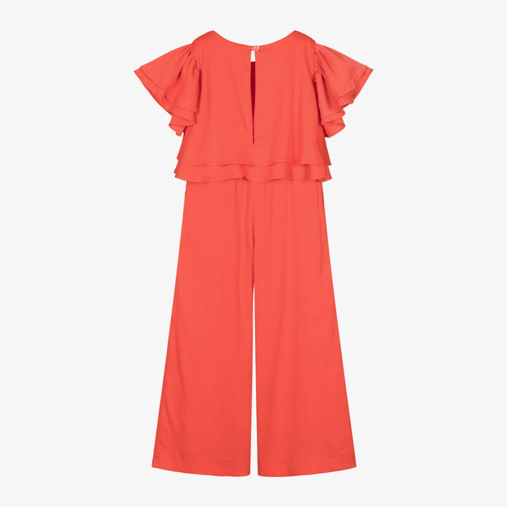 Foque-Атласный комбинезон с крылышками для девочек в алом цвете | Childrensalon Outlet