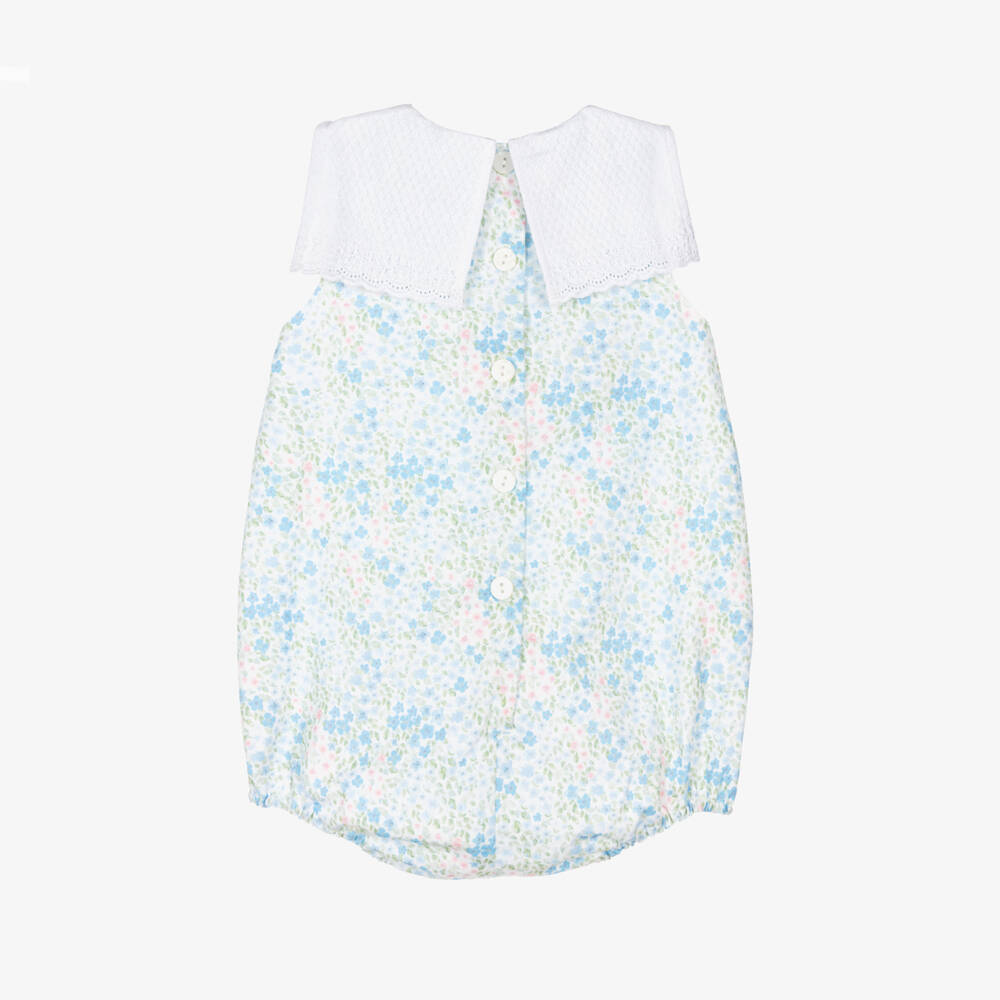 Foque-Girls' Sky Blossom Cotton Romper | Childrensalon Outlet