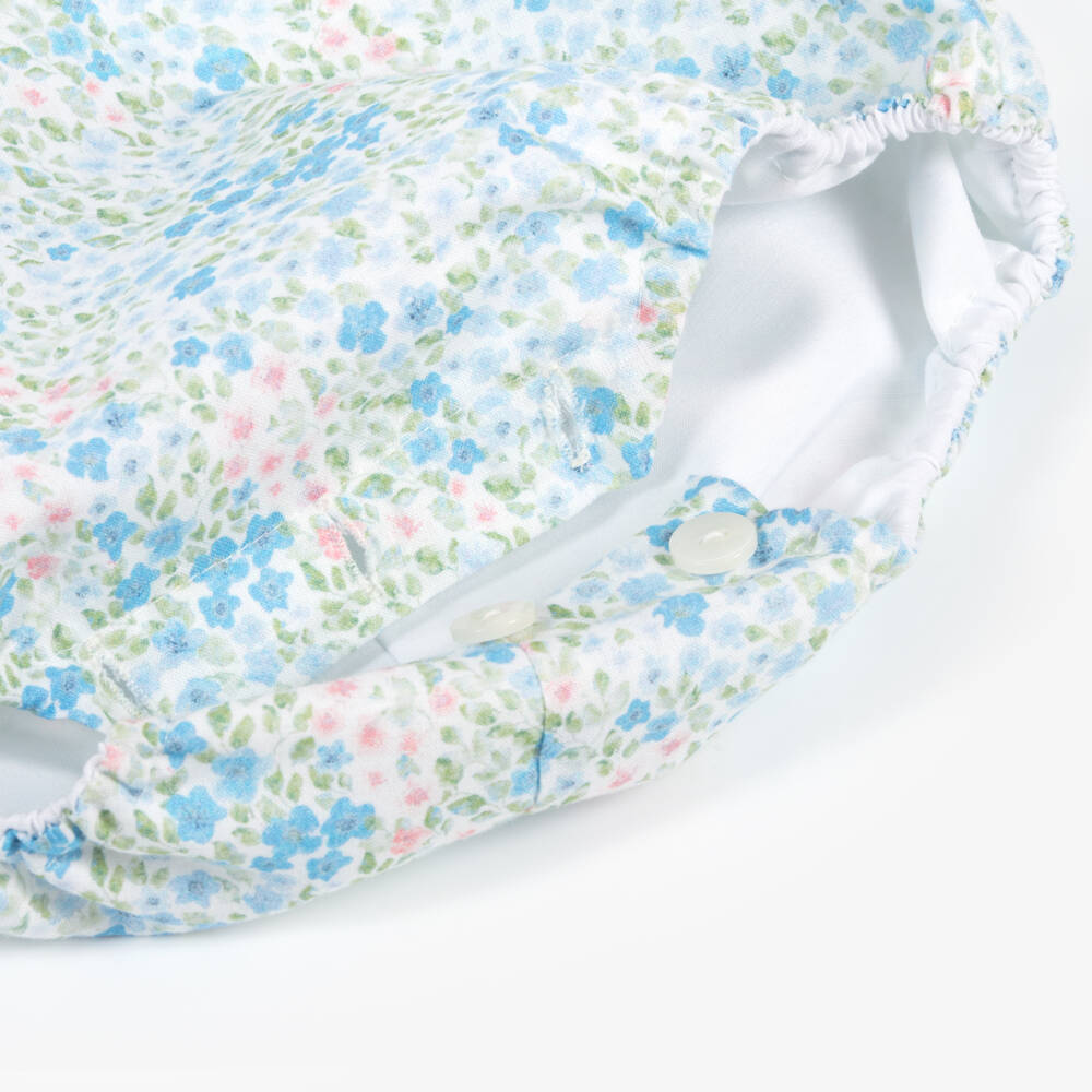 Foque-Girls' Sky Blossom Cotton Romper | Childrensalon Outlet