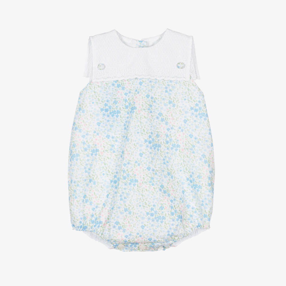 Foque-Girls' Sky Blossom Cotton Romper | Childrensalon Outlet