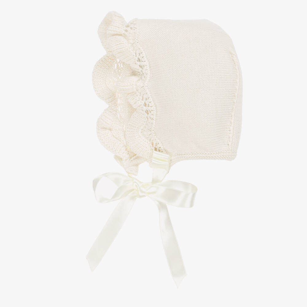 Foque-Girls Soft Knit Ivory Babysuit Ensemble | Childrensalon Outlet