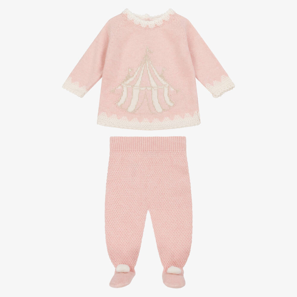 Foque-طقم بيجاما ناعمة باللون الوردي للبنات | Childrensalon Outlet