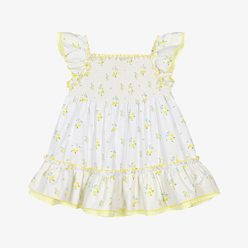 Foque-فستان بناتي ناعم من البوبلين بنقشة الأزهار | Childrensalon Outlet