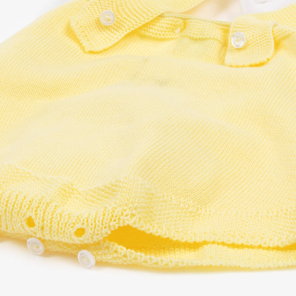 Foque-Girls Sunny Knit Dungaree Ensemble | Childrensalon Outlet