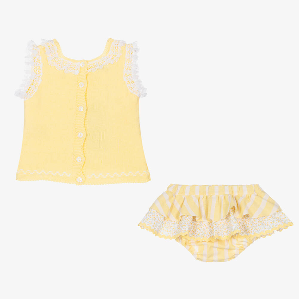 Foque-Girls Sunny Striped Bloomer Ensemble | Childrensalon Outlet