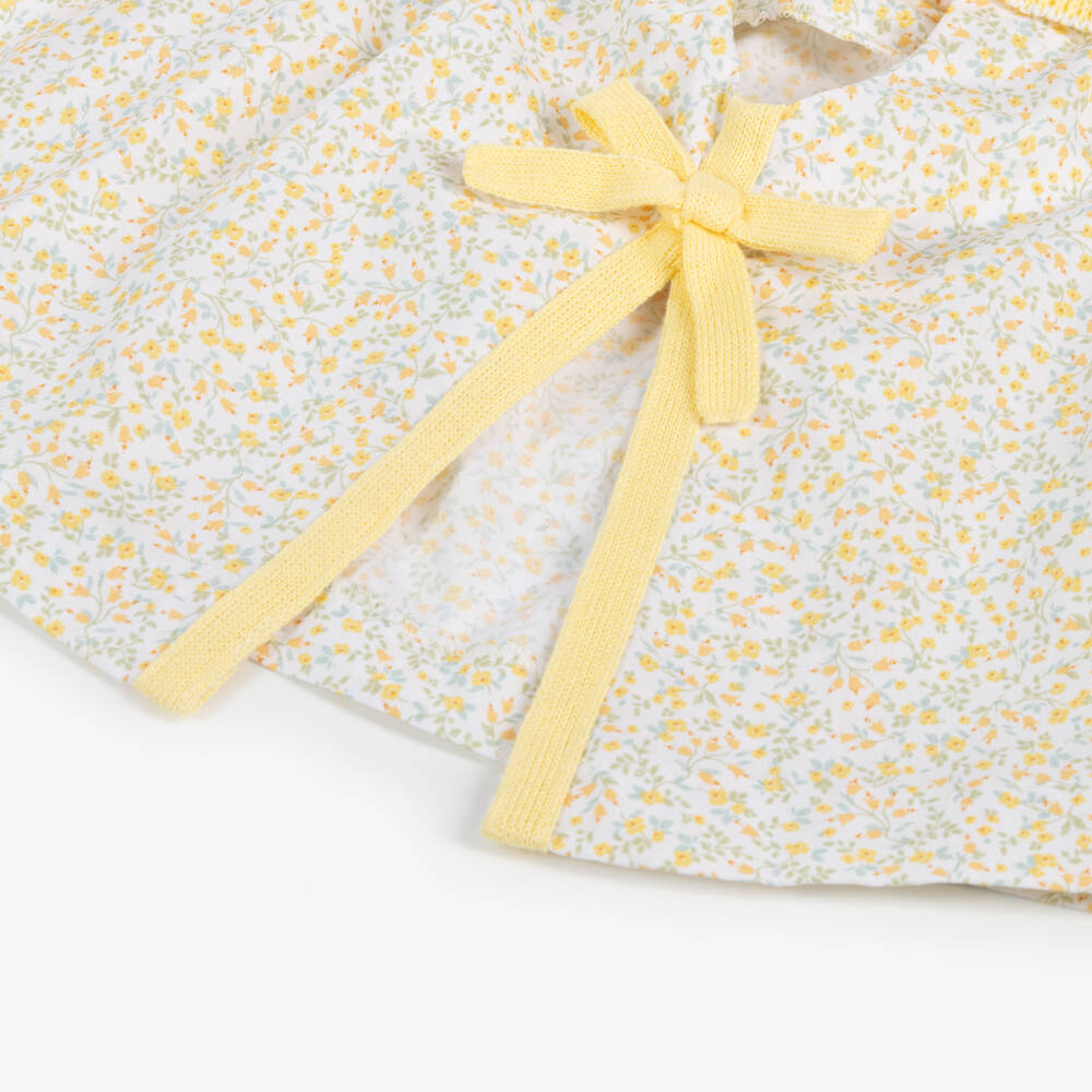 Foque-Girls Sunshine Floral Cotton Ensemble | Childrensalon Outlet