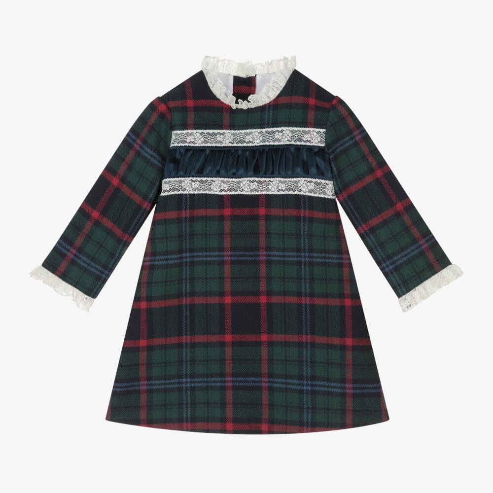 Foque-Girls Tartan Cotton Blend Dress | Childrensalon Outlet