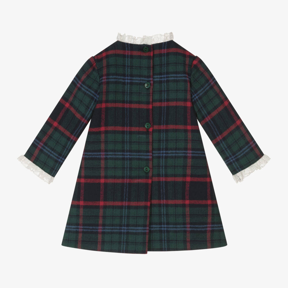 Foque-فستان تارتان قطن لون أخضر | Childrensalon Outlet