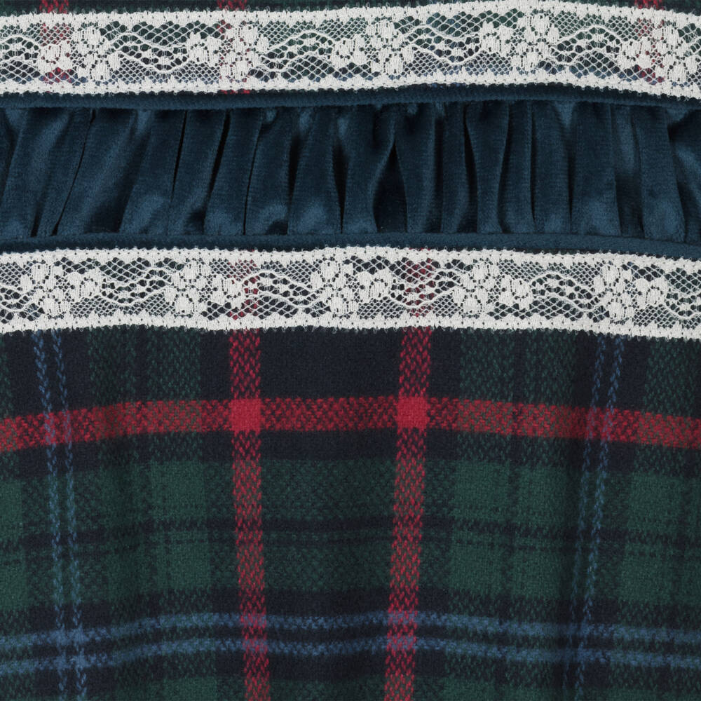 Foque-فستان تارتان قطن لون أخضر | Childrensalon Outlet