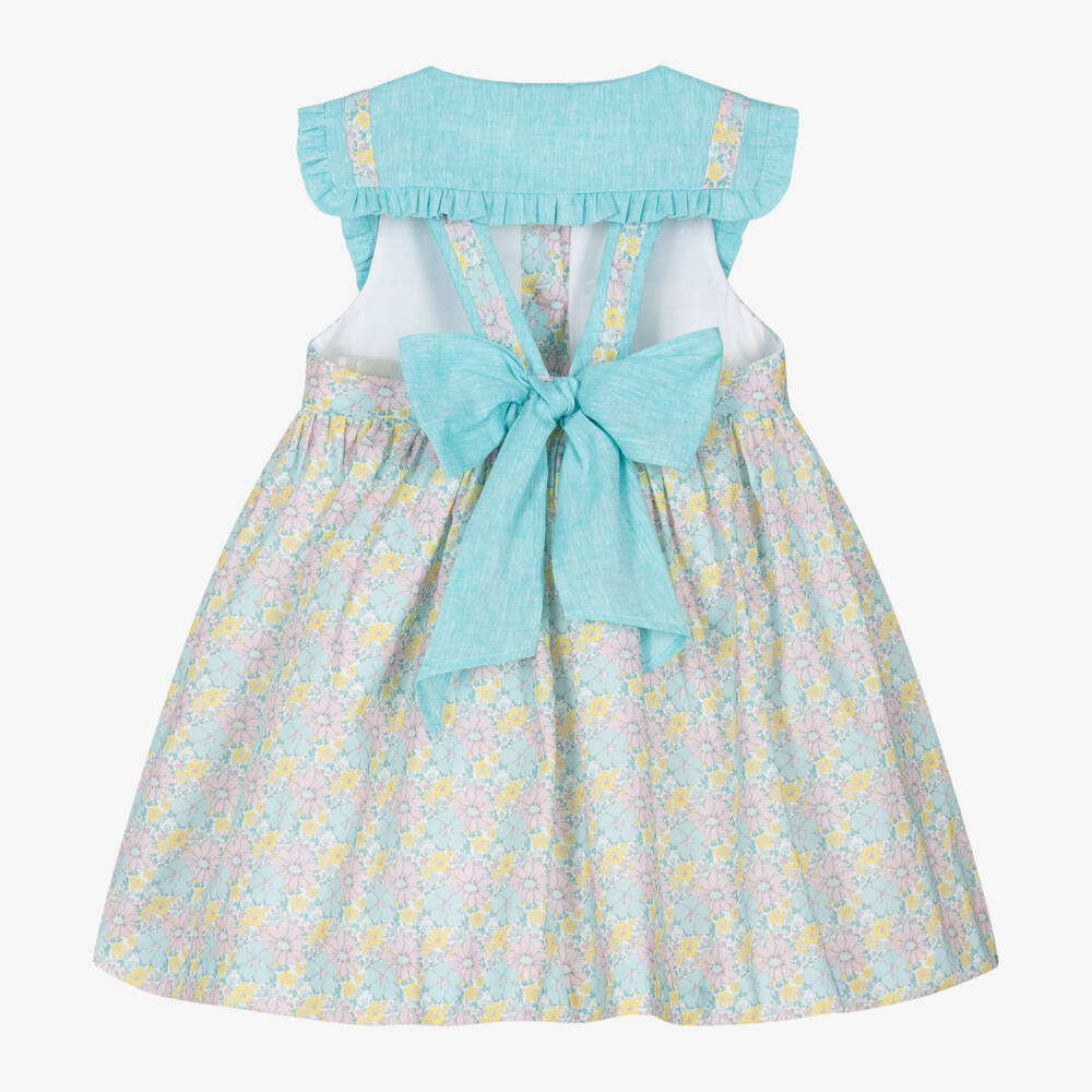 Foque-Платье Бирюзовое Цветочное Очарование для девочек | Childrensalon Outlet