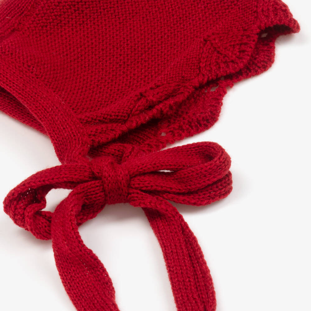 Foque-Girls Woolly Red Knit Hat | Childrensalon Outlet