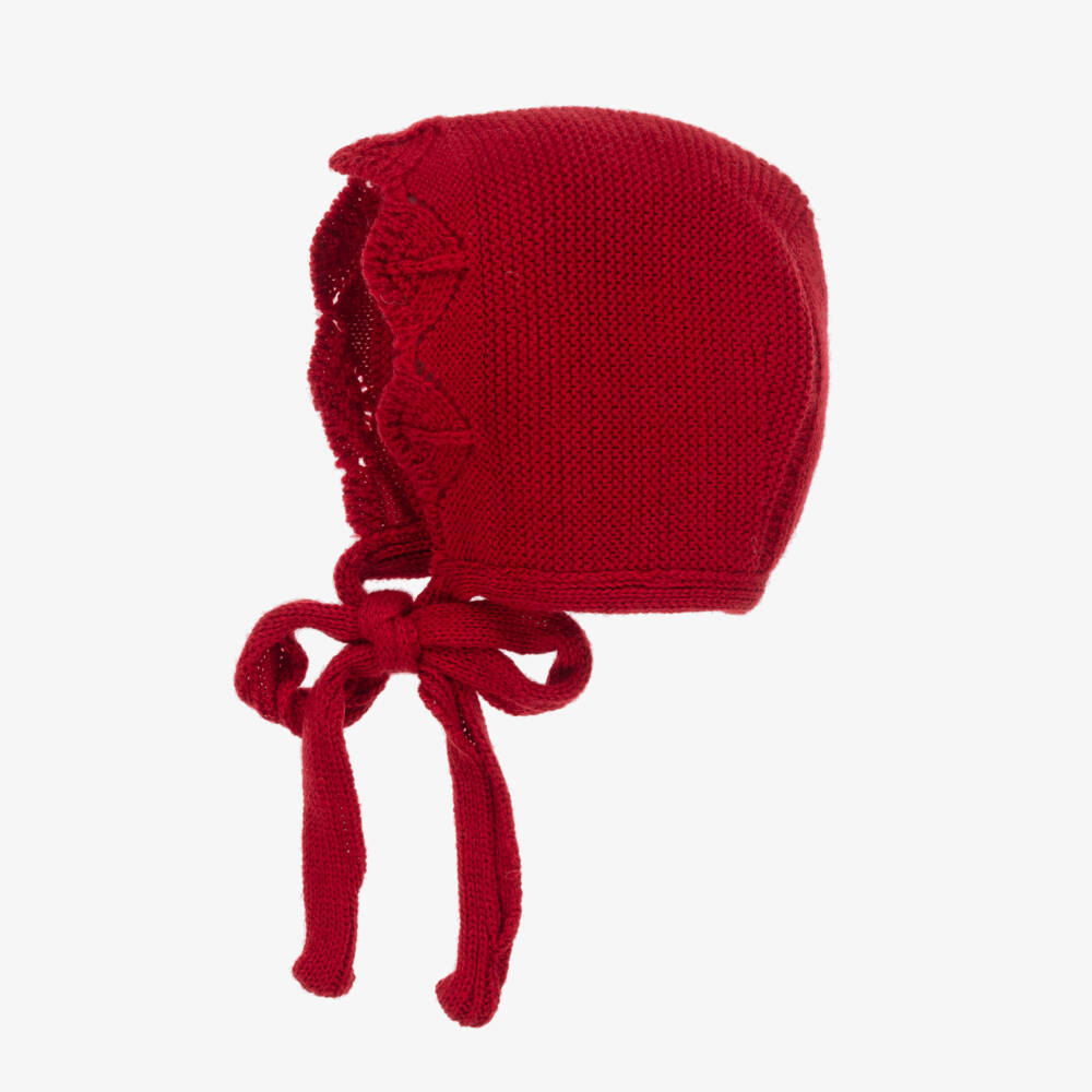 Foque-Girls Woolly Red Knit Hat | Childrensalon Outlet